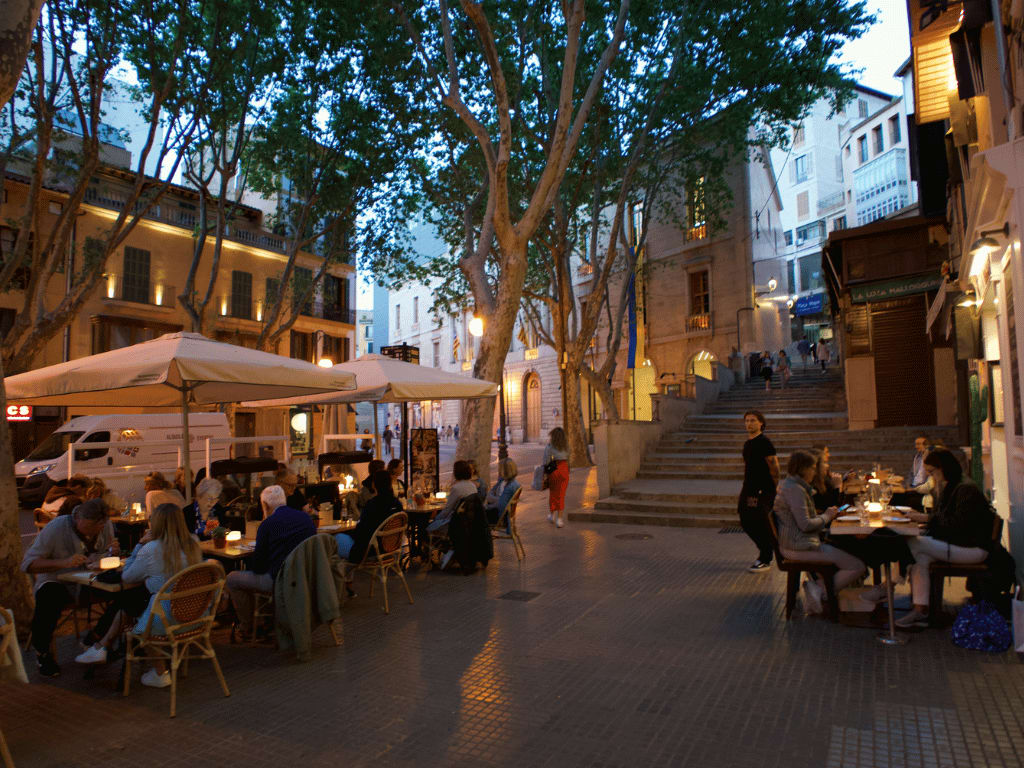 mallorca streets nightlife spain