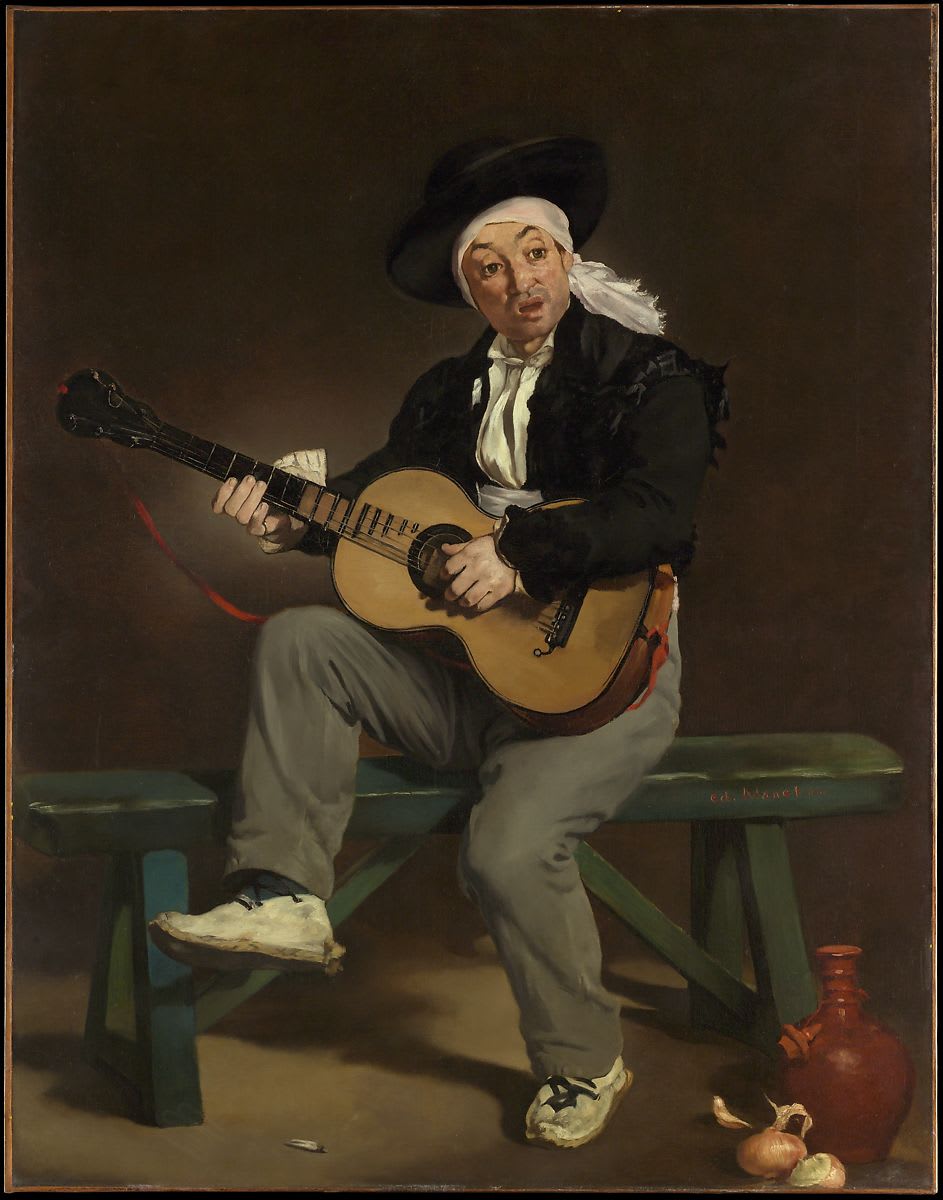 Painting by Manet of the Spanish guitar