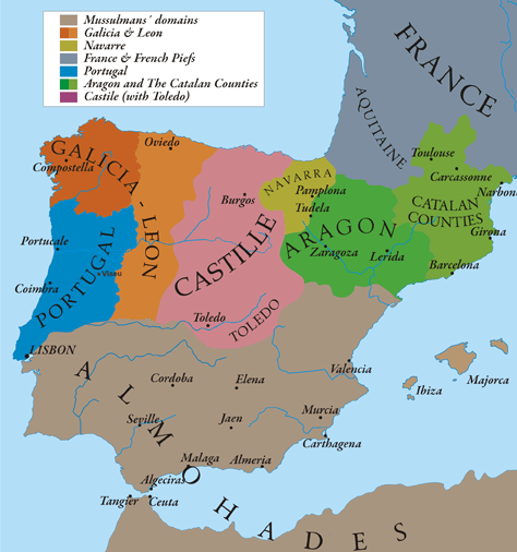 Map of Portugal as a kingdom