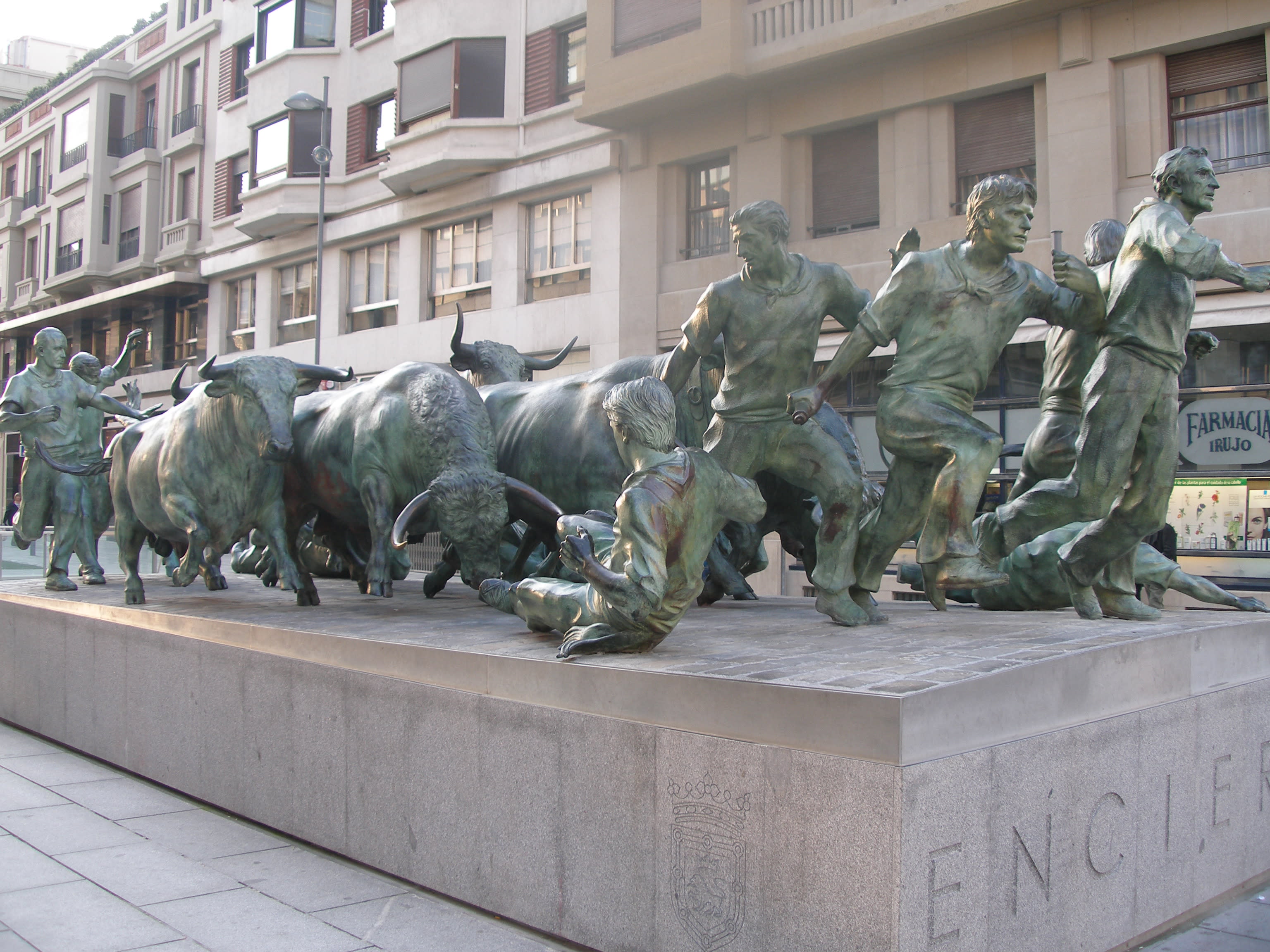 El Encierro statue Pamplona