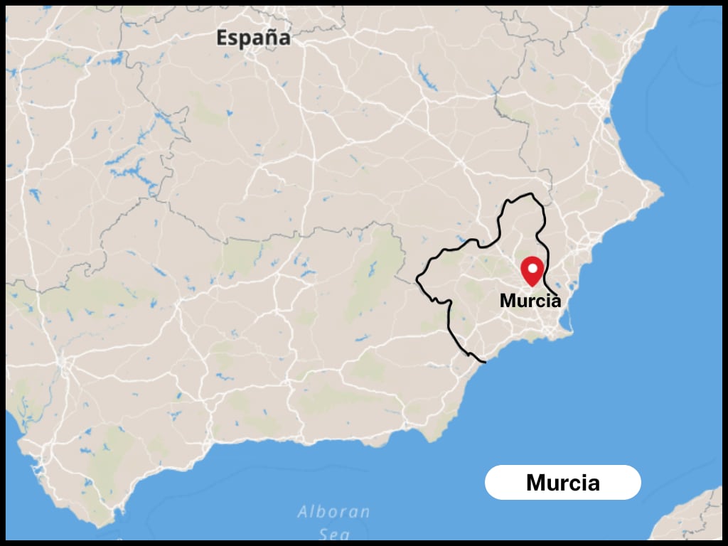 Map of Murcia