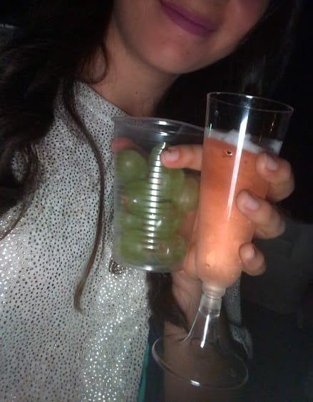 Cava and grapes for New Years