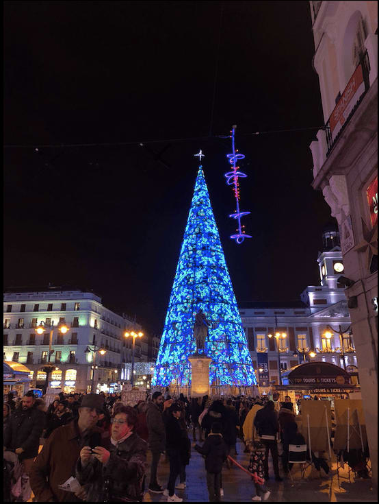 New Years tree in Puerta del Sol