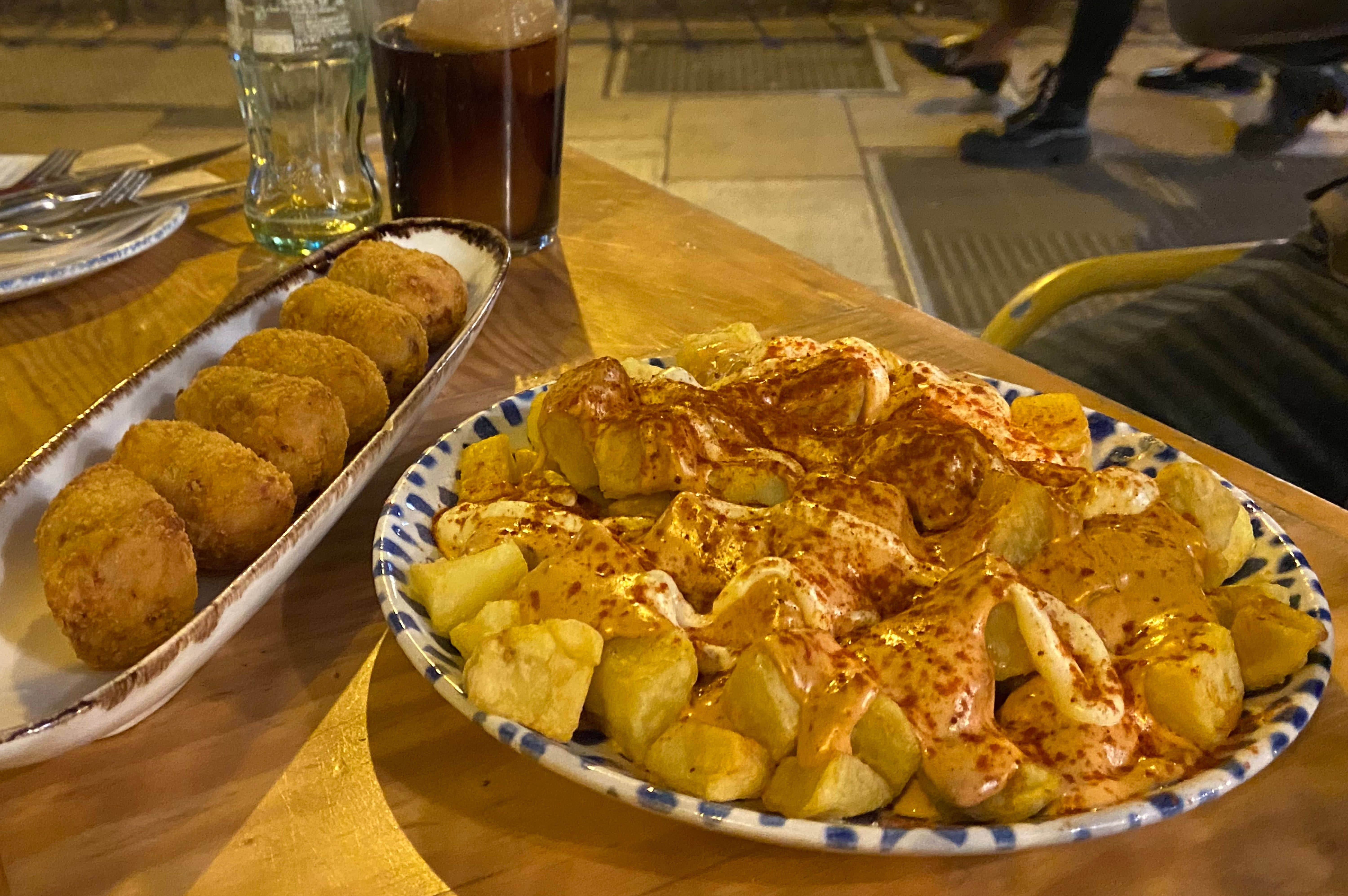 Picture of patatas bravas in Spain