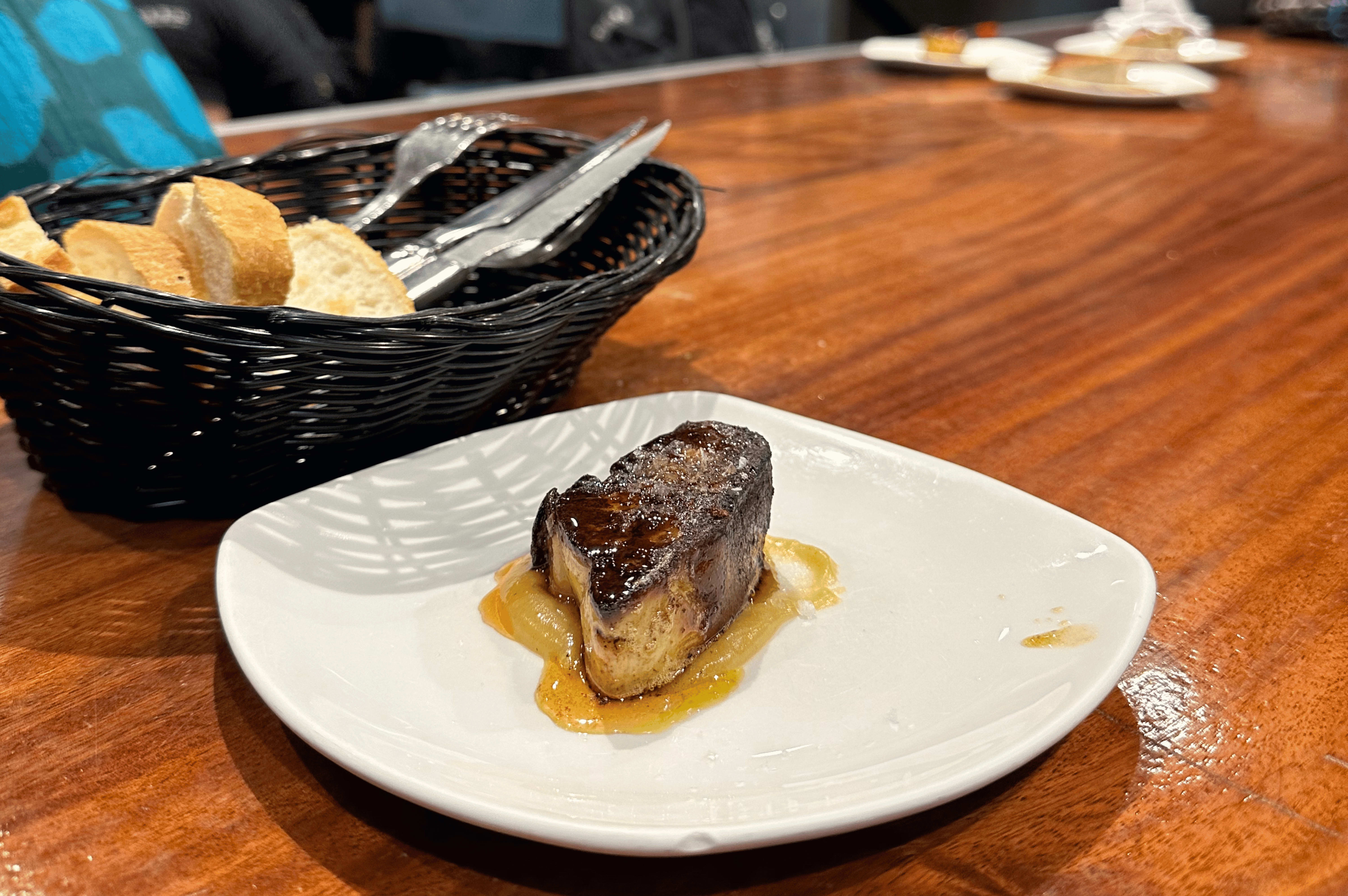 a typical pintxo de foie in san sebastian