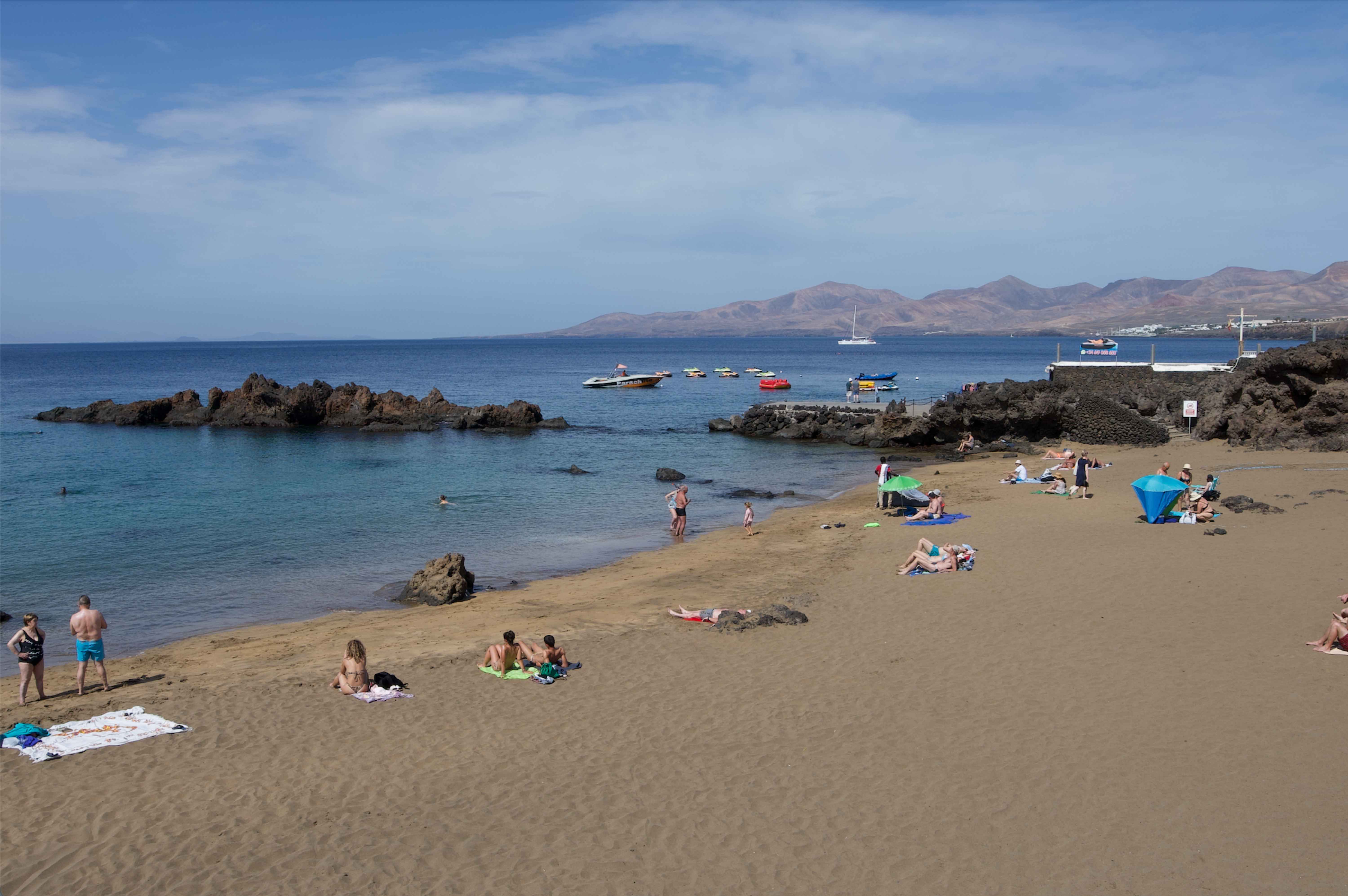 playa chica beach lanzarote spain