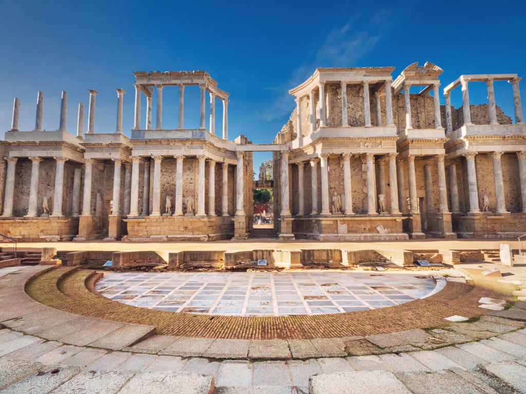 Merida is a roman city in Spain