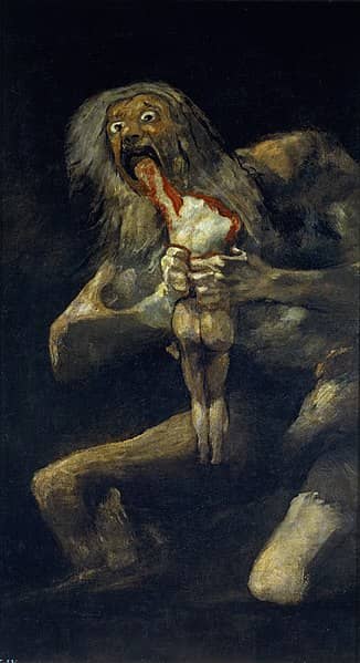 Saturn Devouring His son paintings by Goya