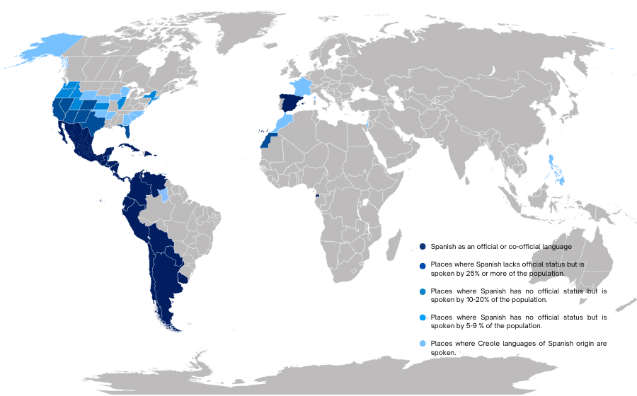 spanishspeakingcountriesinamap
