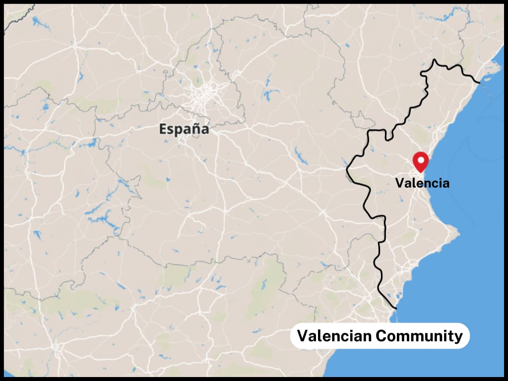 Map of Valencia