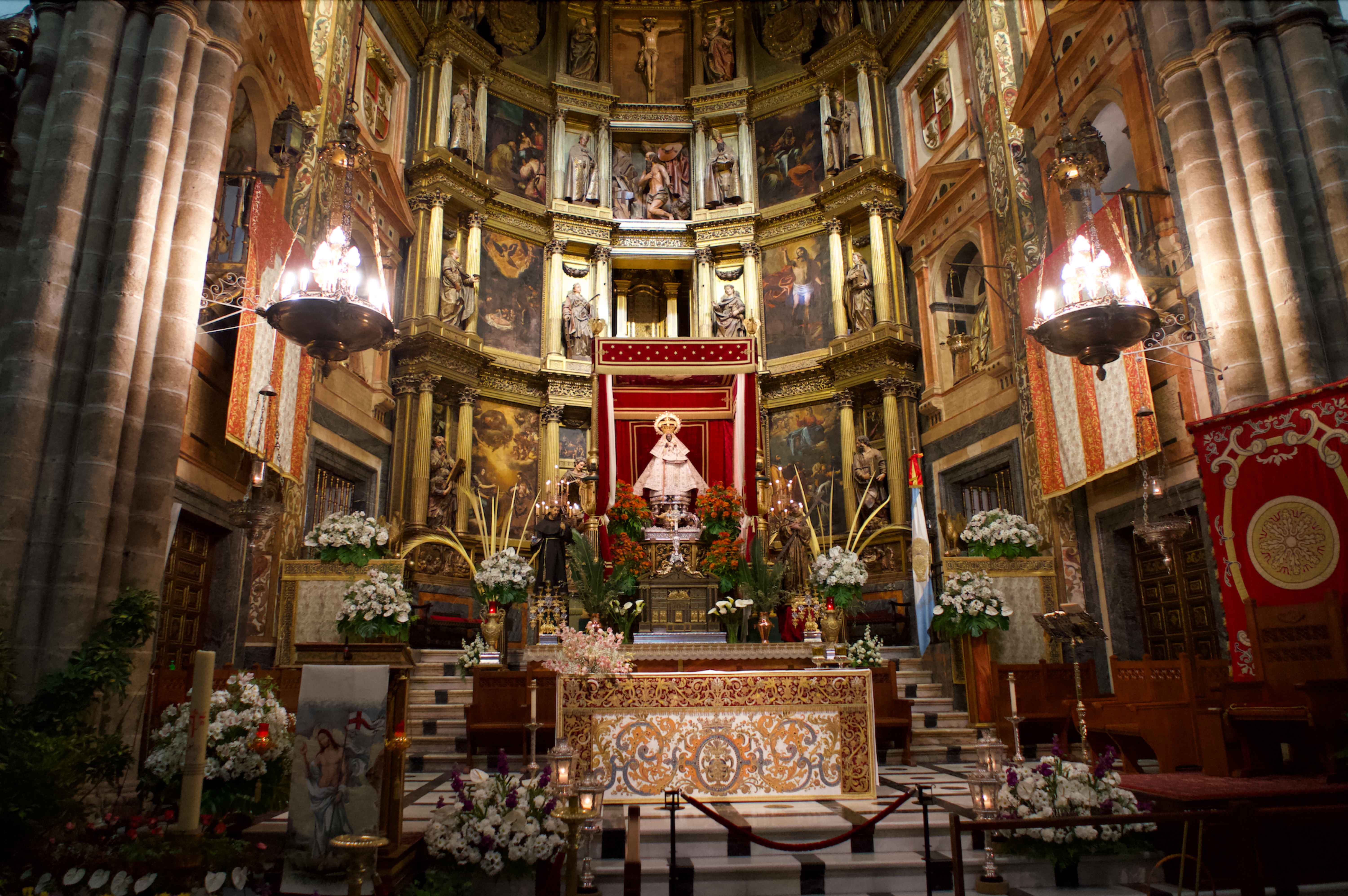 virgin of guadalupe inside catedral spain