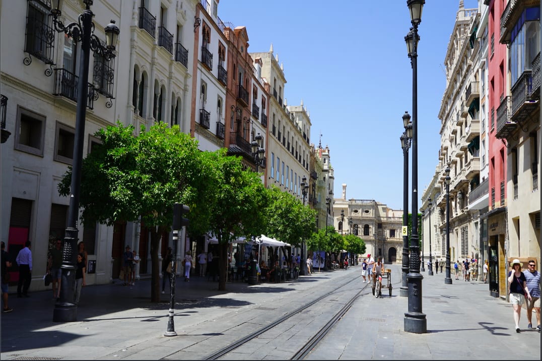 Picture of the Constitucion Avenue in Seville