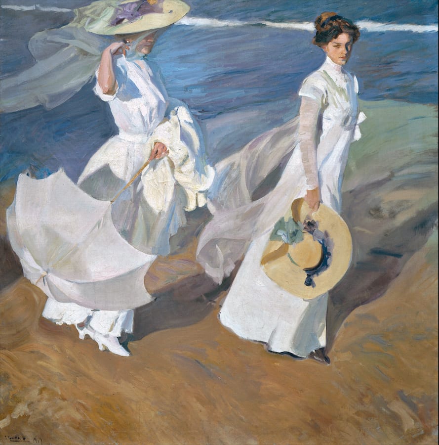 Women Walking on the beach by Joanquin Sorolla