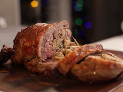 Oyster-Stuffed Lamb Shoulder