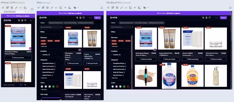 VITRi catalog on different devices