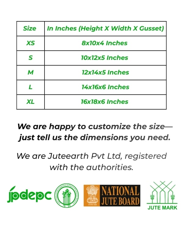 Size Chart (750x600 px)