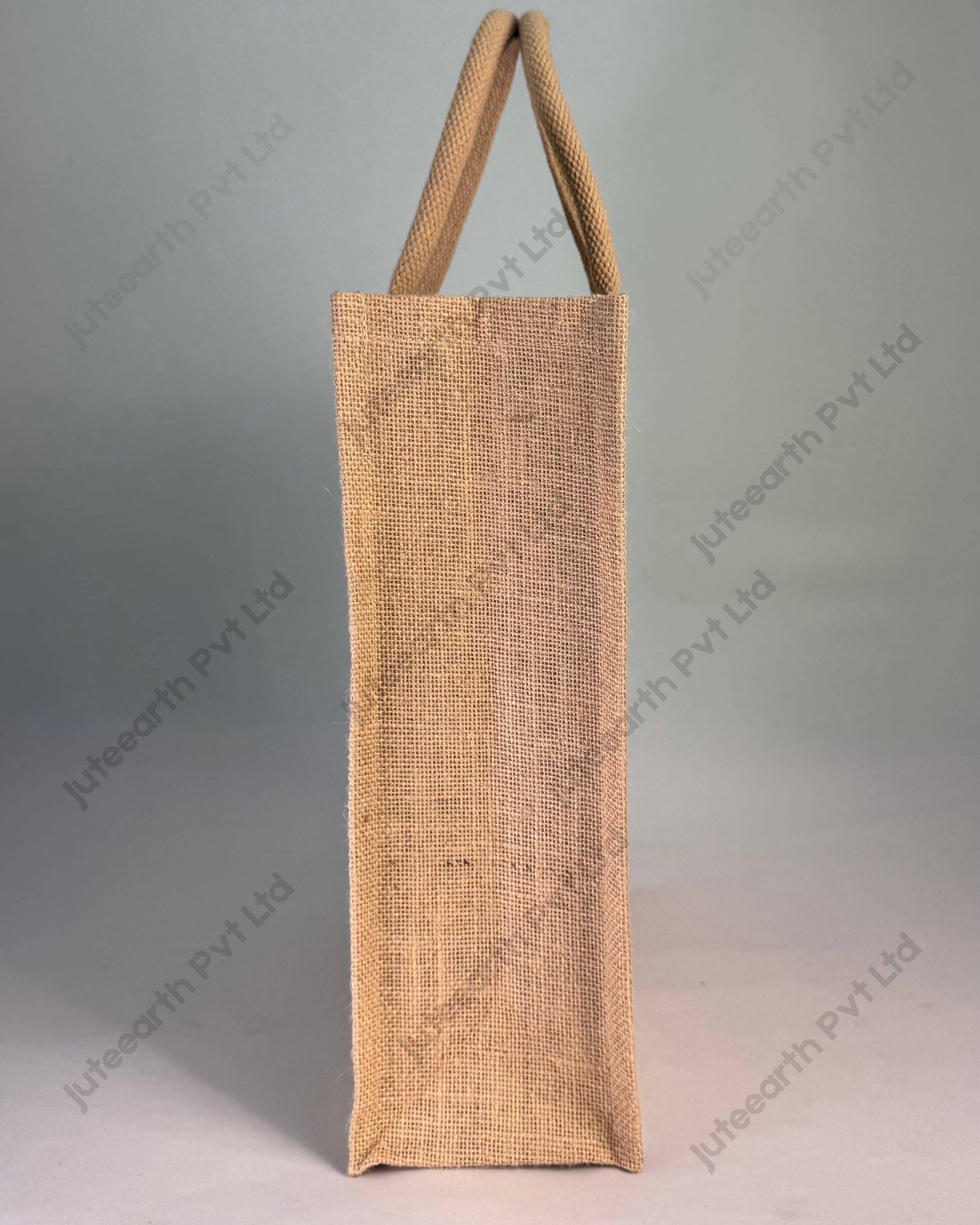 Narrow Natural Jute Bag – Atomic-age Pattern Printed with Cotton Rope Niwar Handle (4)