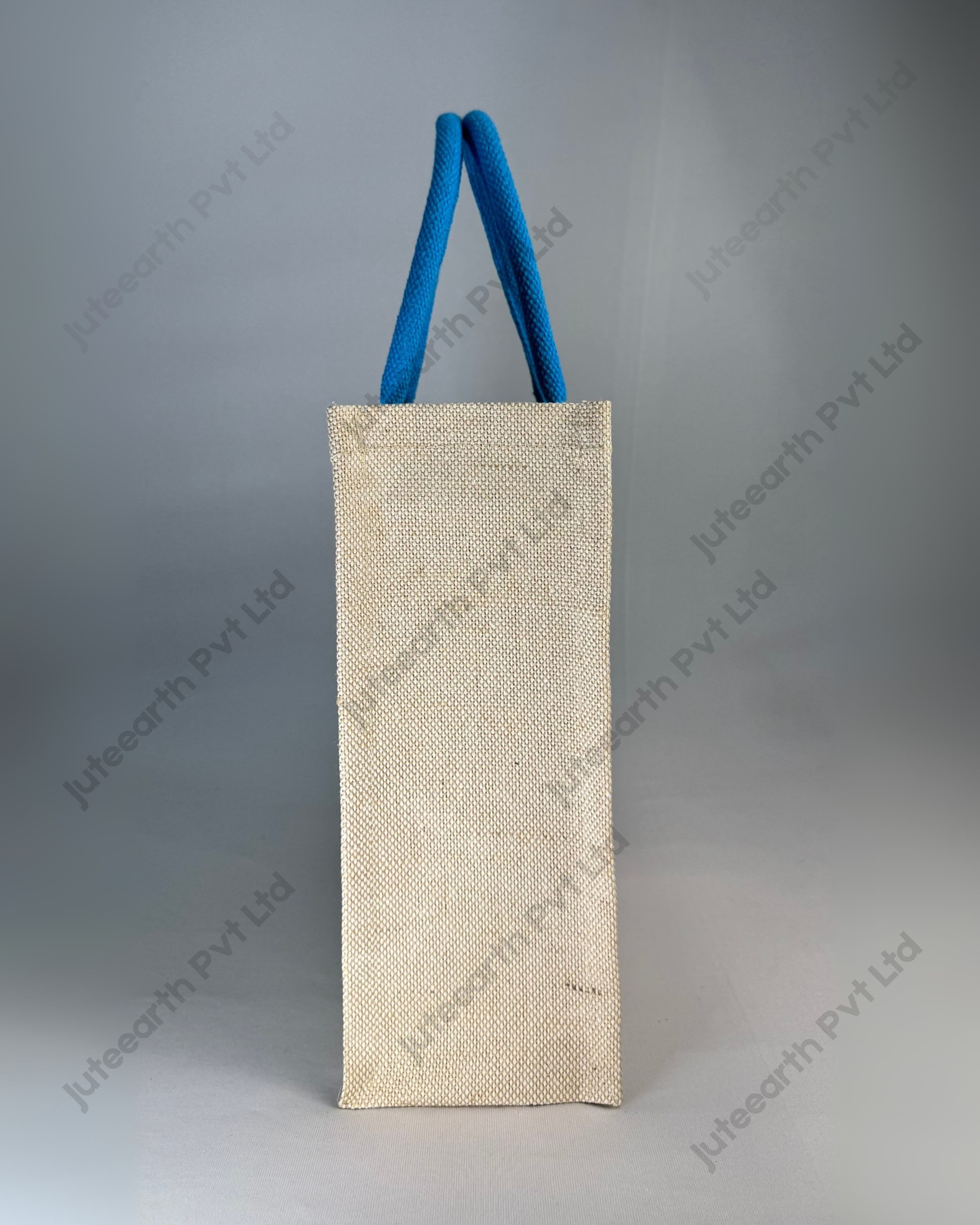 Baby Krishna Art Birthday Jute cotton Heavy weave Custom Printed Juco Bag for Return Gift with Aqua Blue Print (4)