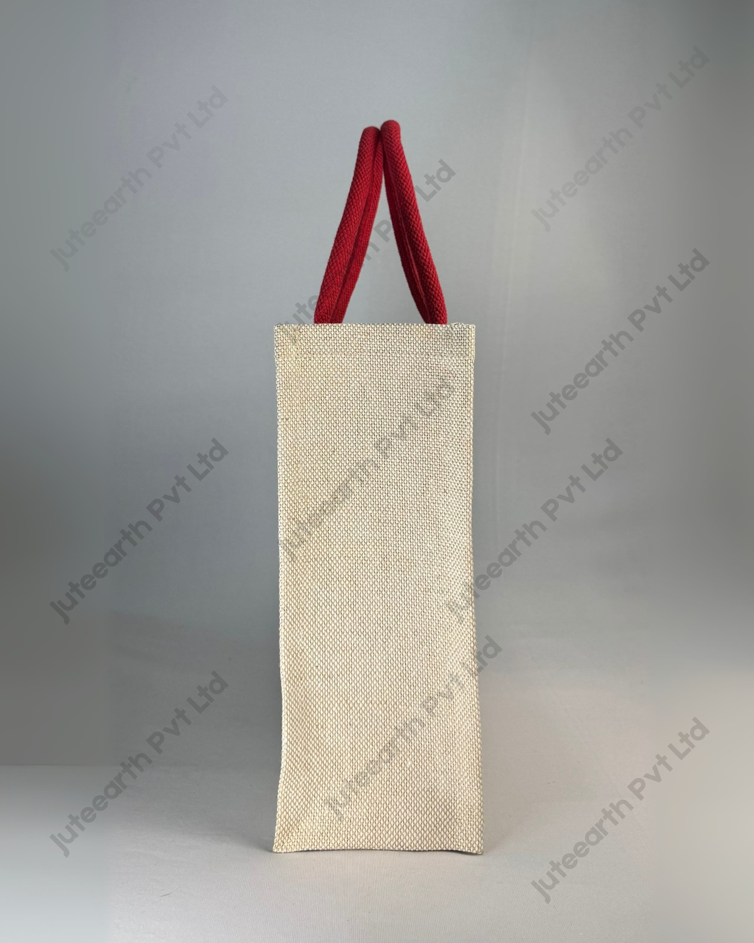 Panigrahana Art Marriage Ceremony jute cotton Heavy weave Custom Printed Juco Bag for Return Gift with Red Print (4)