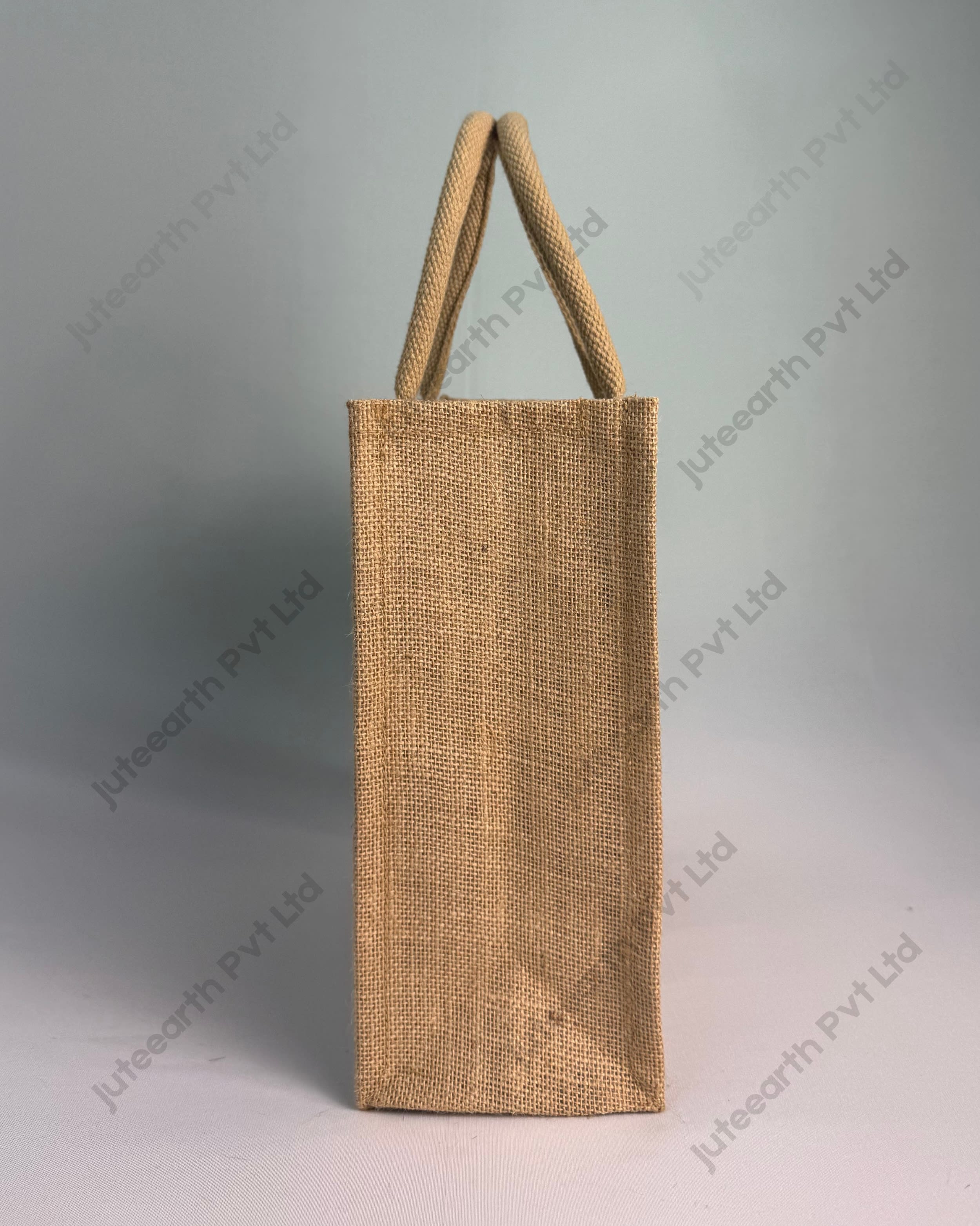 Natural Jute Semi Concentric Pattern pattern printed Pattern Brand Or Promotional Bag with Dark crown Blue Print (5)