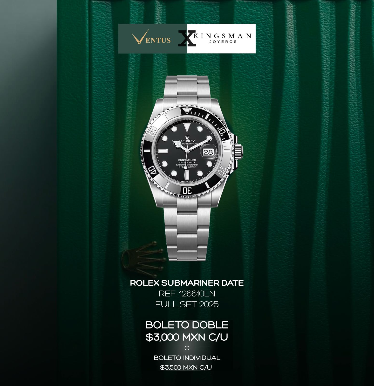 RIFA N1 VENTUS X KINGSMAN: Rolex Submariner Date 126610LN 2025