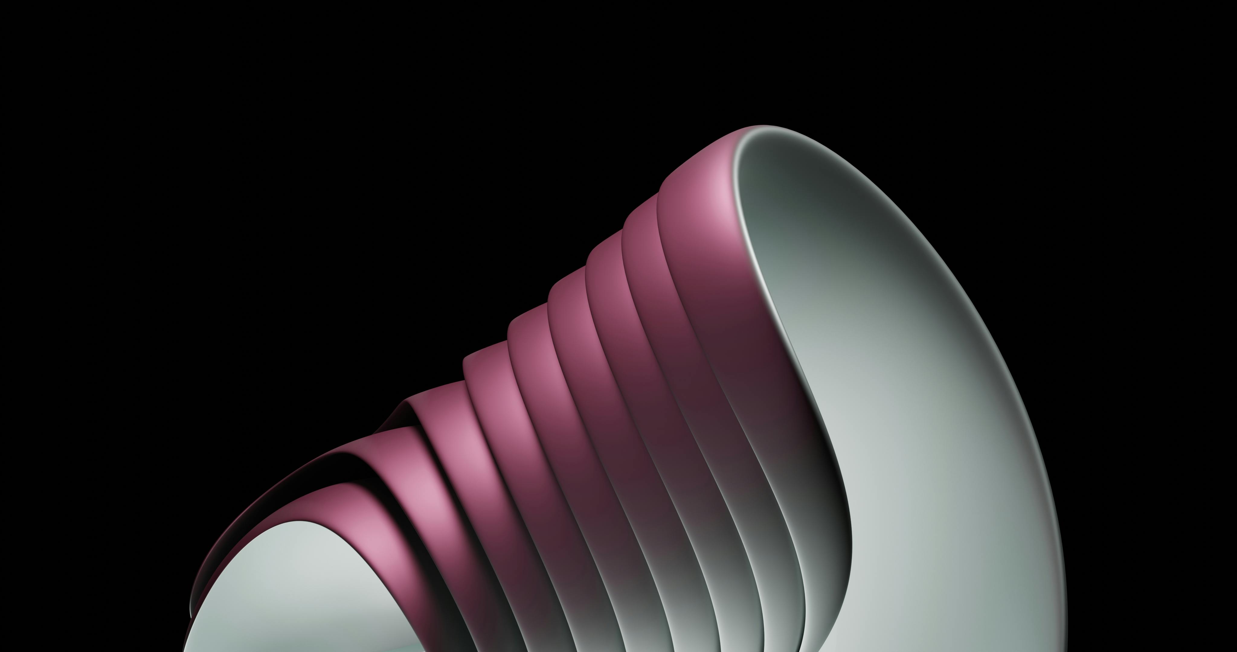 Abstract 3D metallic sculpture