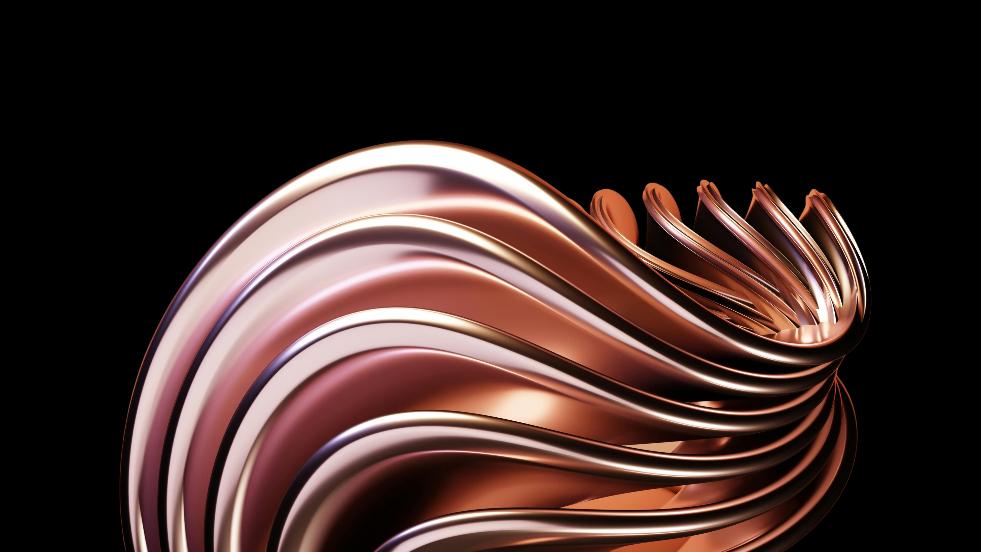Abstract 3D metallic sculpture
