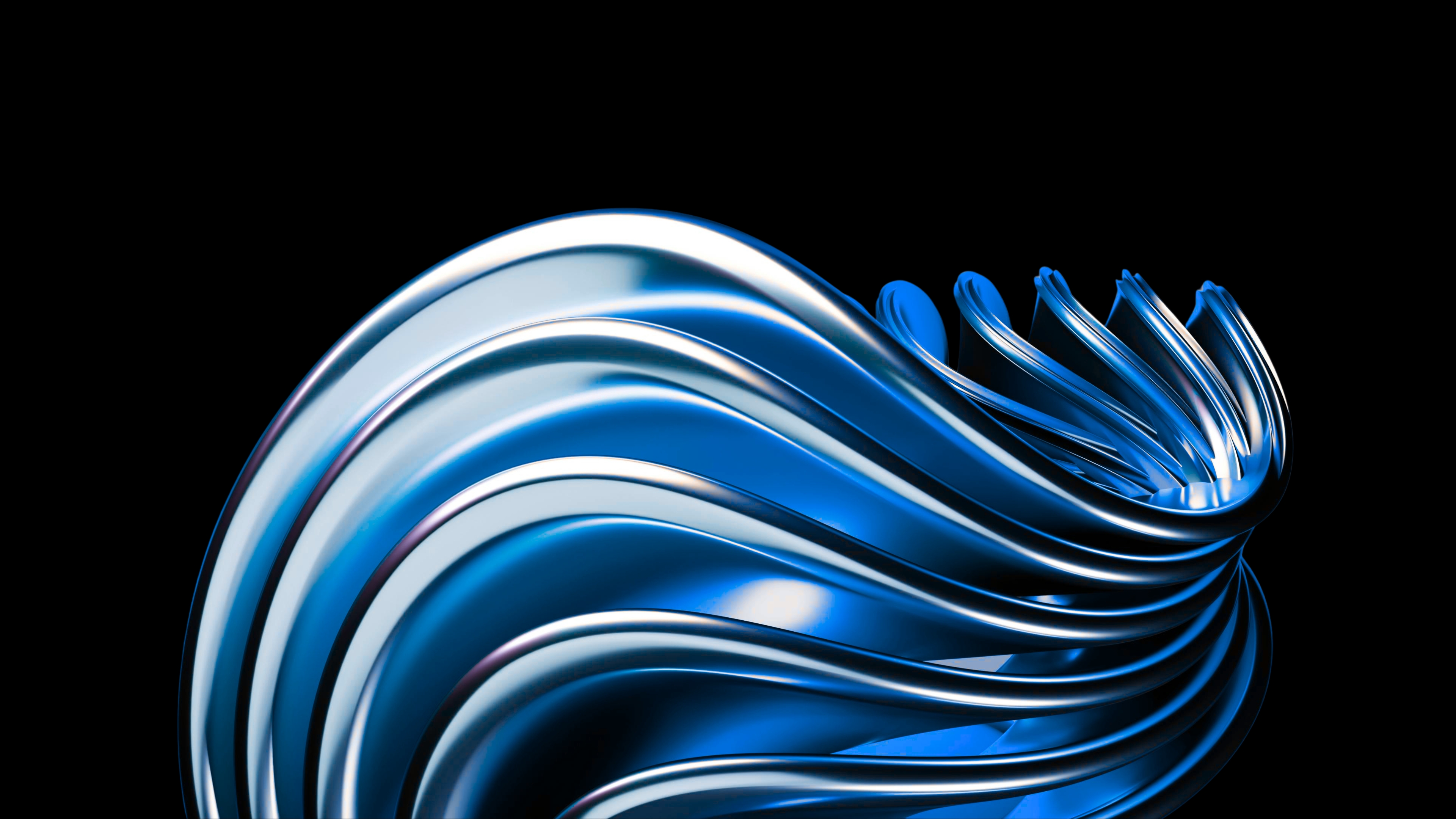 Abstract 3D metallic sculpture