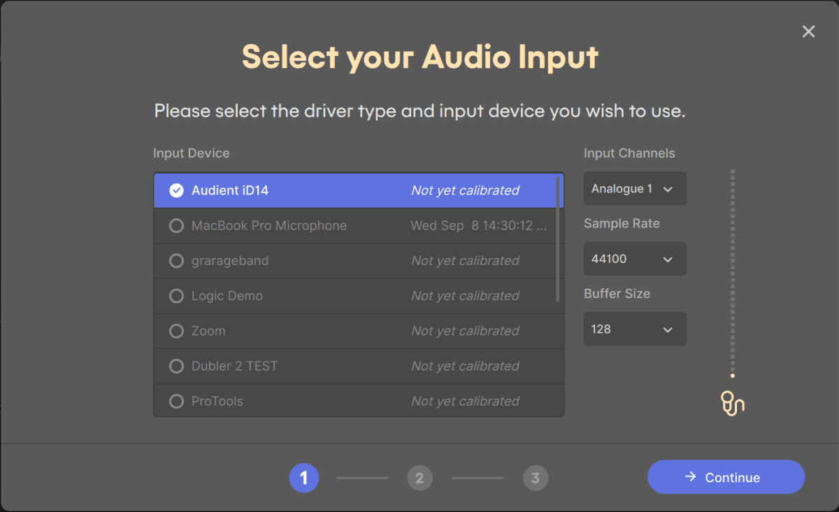 Dubler 2 Calibrating your mic on Mac