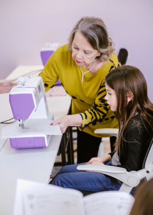 We host youth sewing classes and summer camps for children under 16 to learn everything from chroche to embroidery to advanced techniques