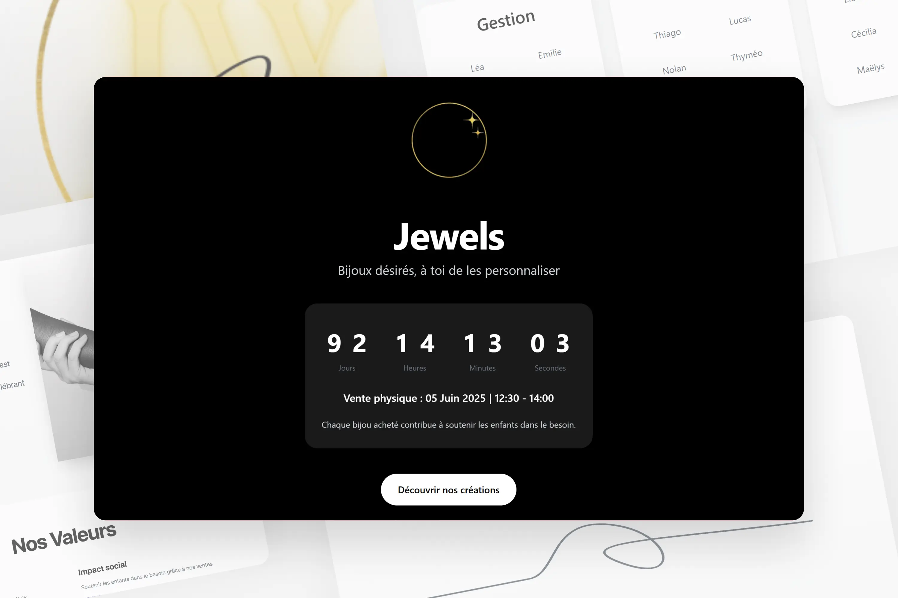 Aperçu desktop du projet Jewels