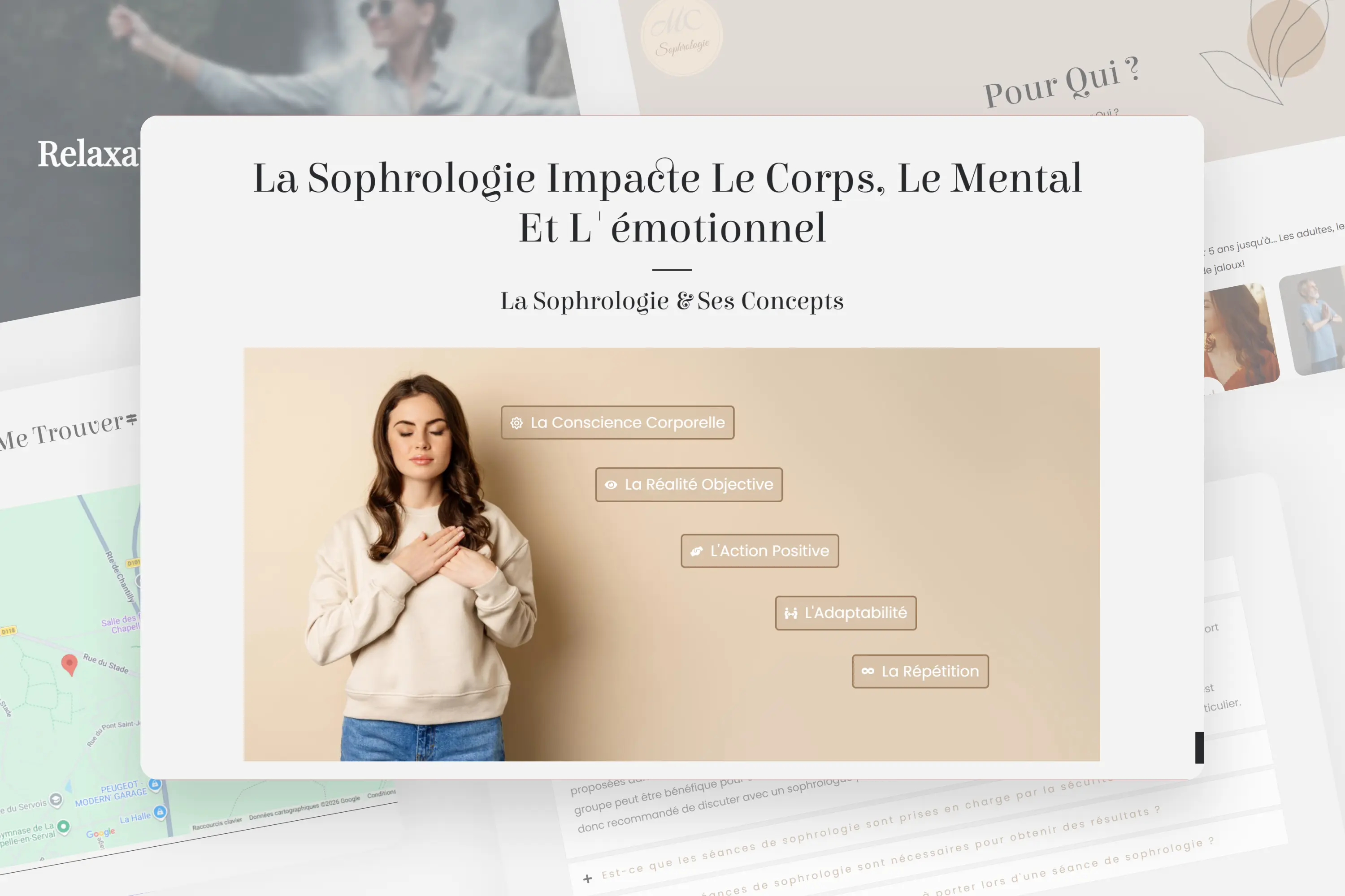 Aperçu desktop du projet Marjolaine Cayeux Sophrologue