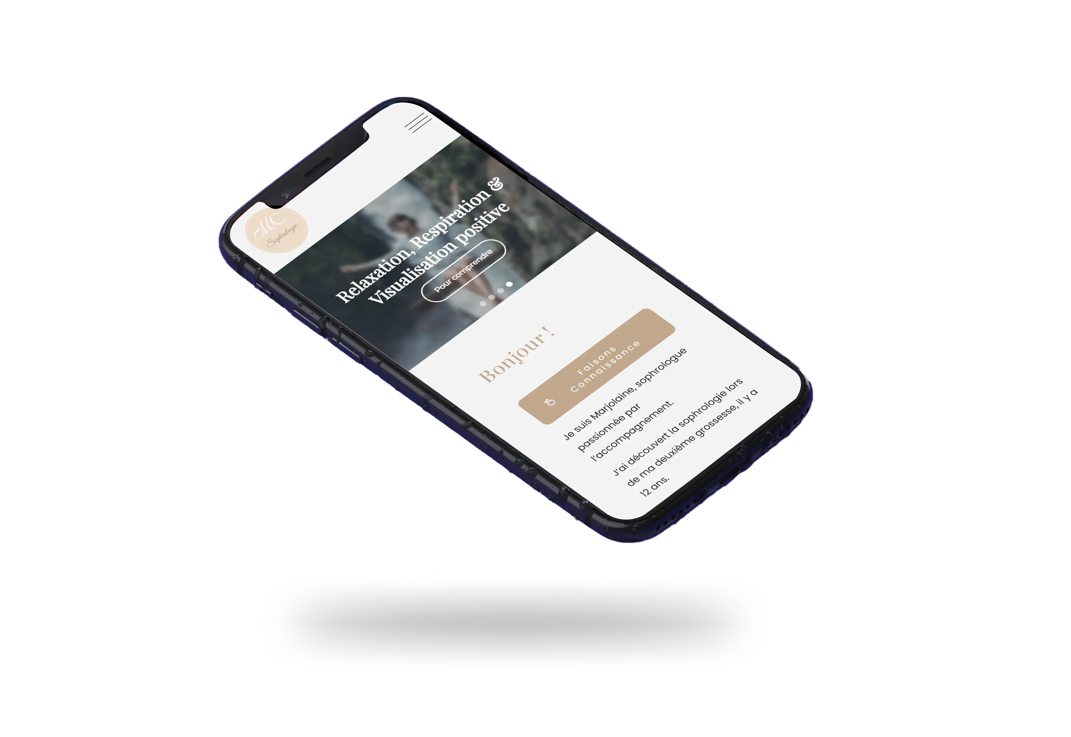 Aperçu mobile du projet Marjolaine Cayeux Sophrologue