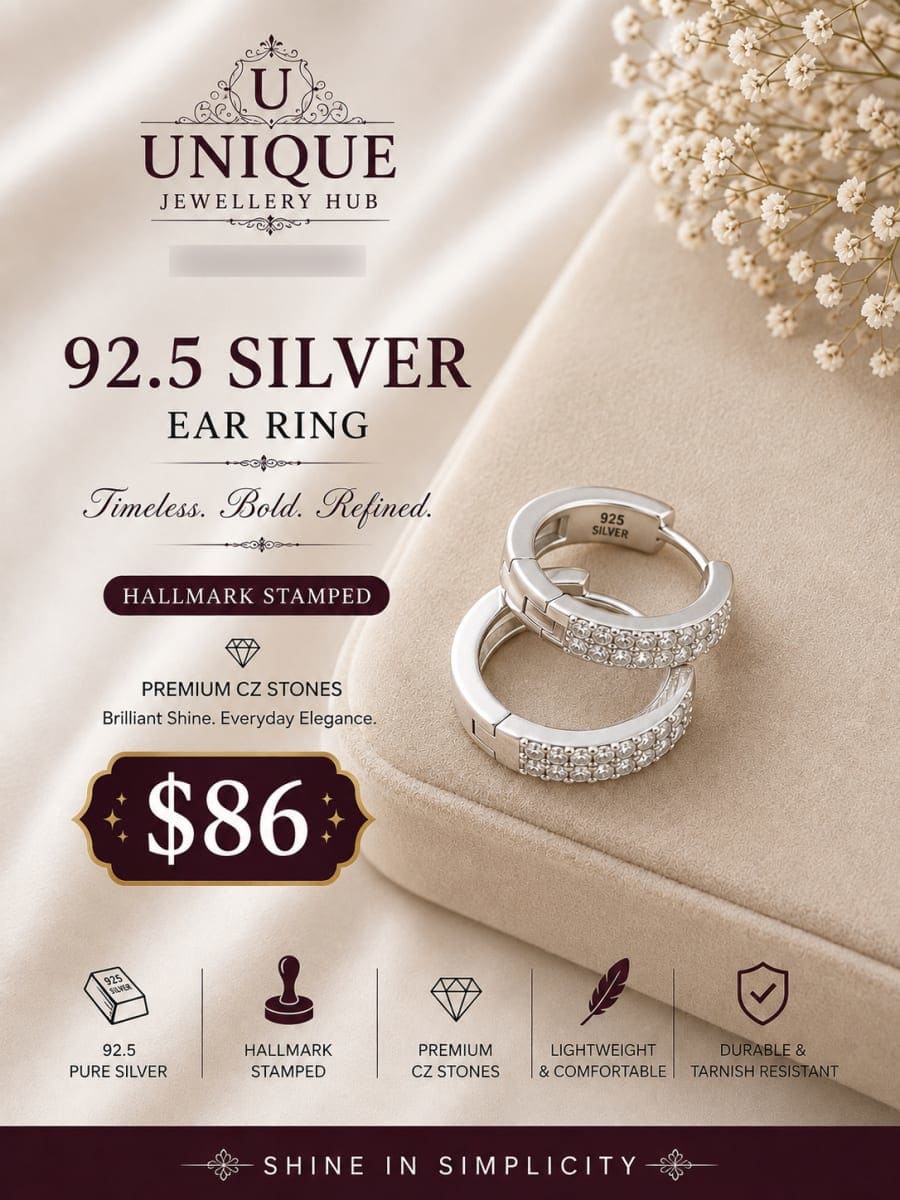92.5 SILVER EAR RINGS for sale in Albury