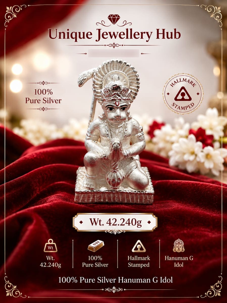 100% Pure Silver Hanuman G Idol for sale in Albury
