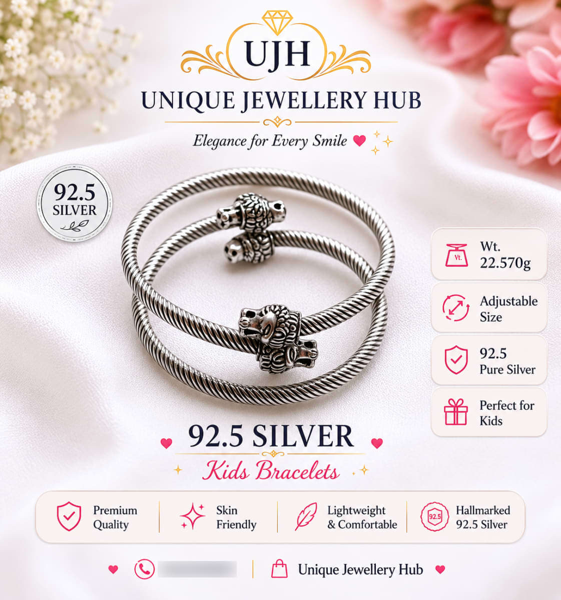 92.5 Silver kids Bracelet for sale in Albury