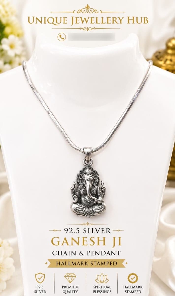 92.5 Silver Ganpati G CHAIN & LOCKET for sale in Albury