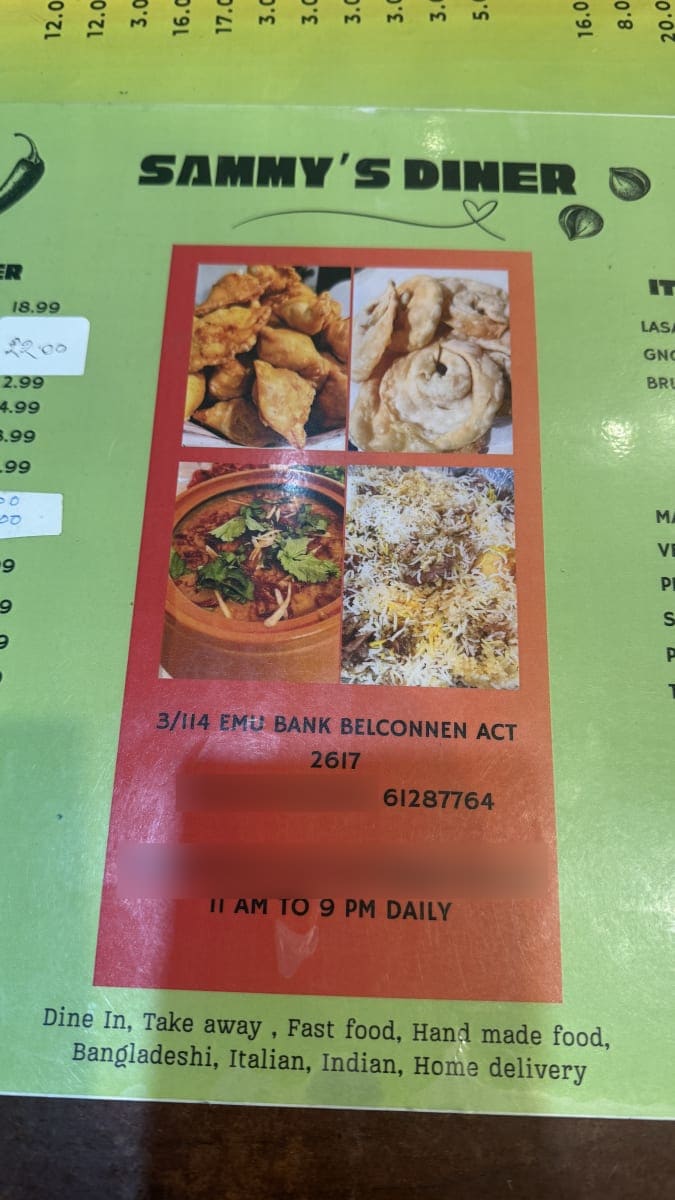 Sammy’s Diner Catering  for sale