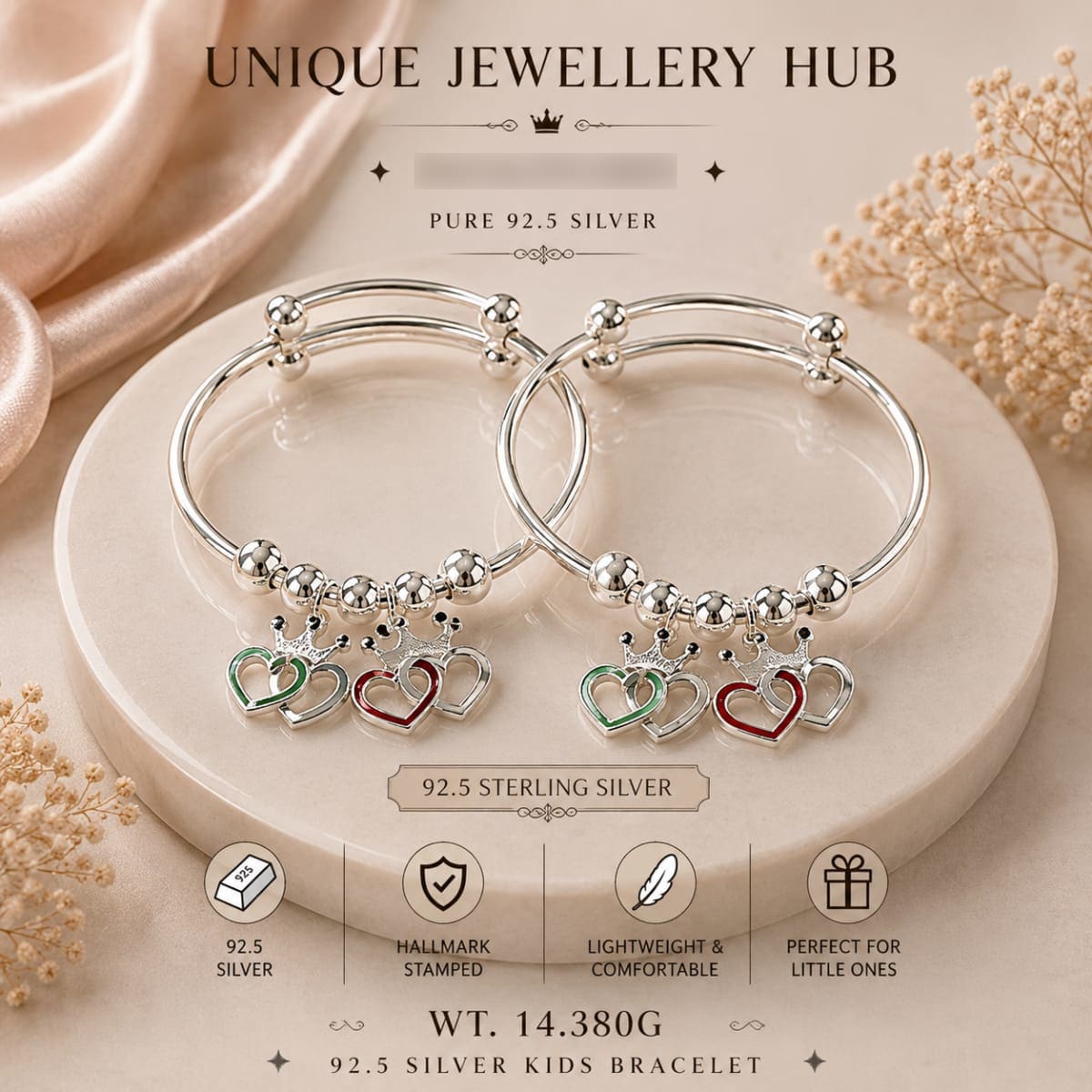 92.5 Silver Kids Bracelets  in Albury for sale