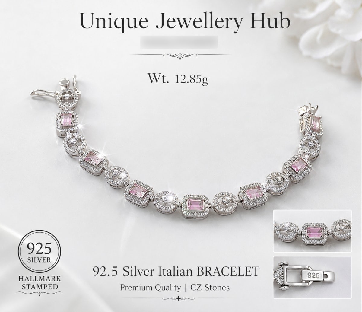 92.5 Silver Bracelet, Hallmark Stamped. in Albury for sale