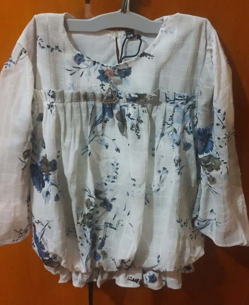 Girls Top white colour with blue floral  in Garran for sale