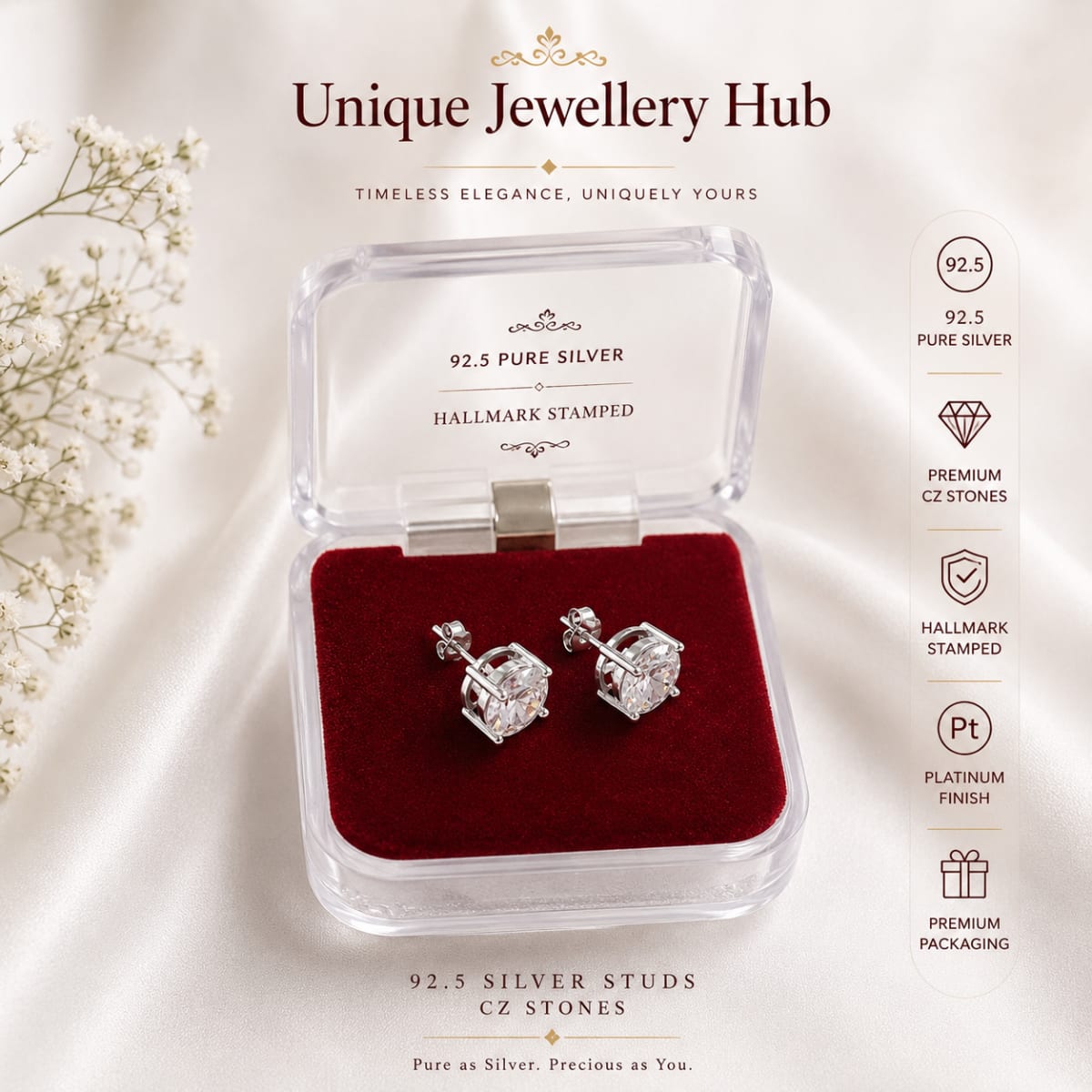 92.5 Silver Ear Rings  for sale in Albury