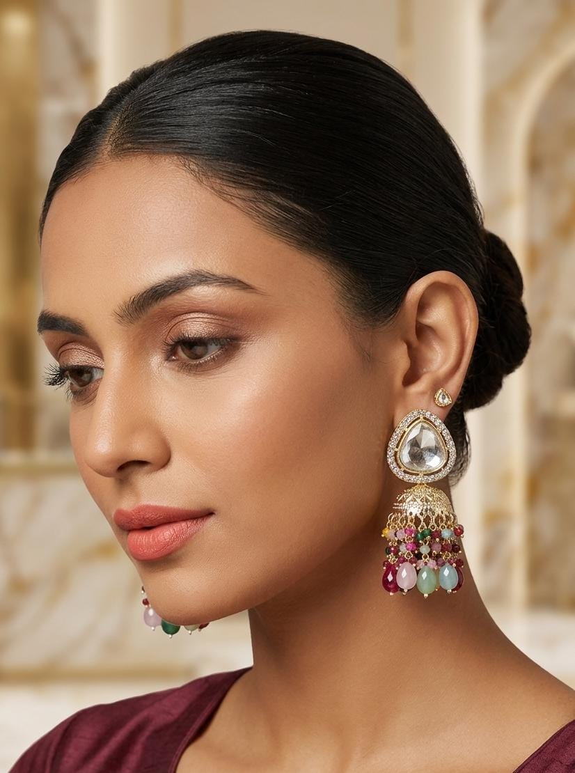 Light weight Jhumka  - Multi color  in Bonner for sale