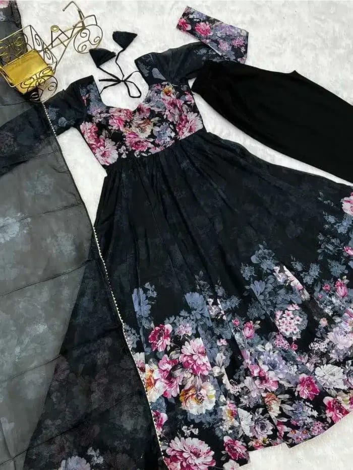 Georgette Anarkali Gown photo 2