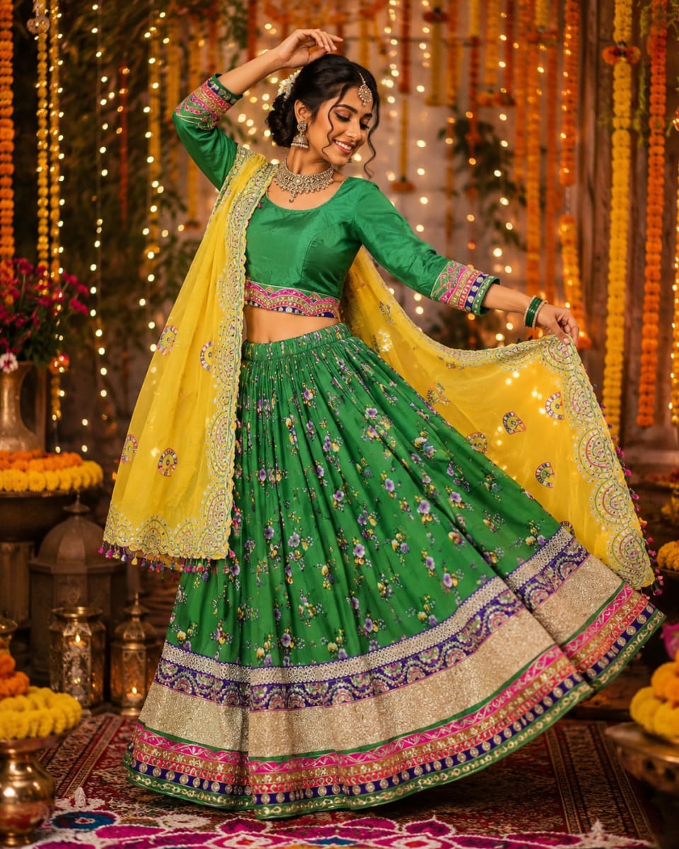 Festive wear- Green Lehenga Choli in Clyde North for sale