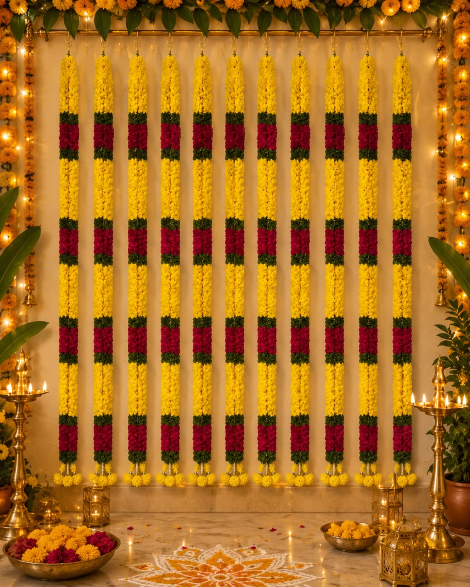 Artificial flower hangings  photo 2