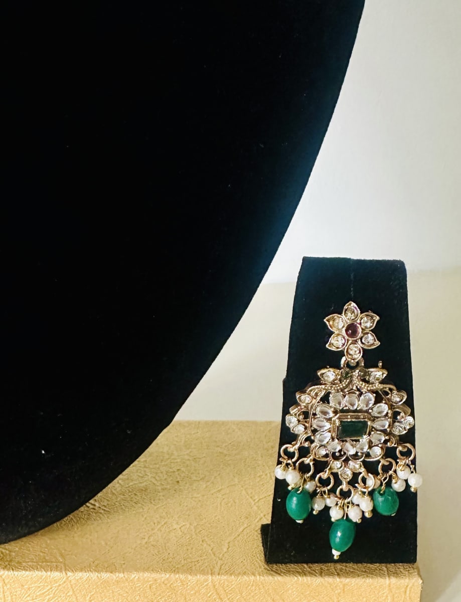 Kundan necklace set photo 3