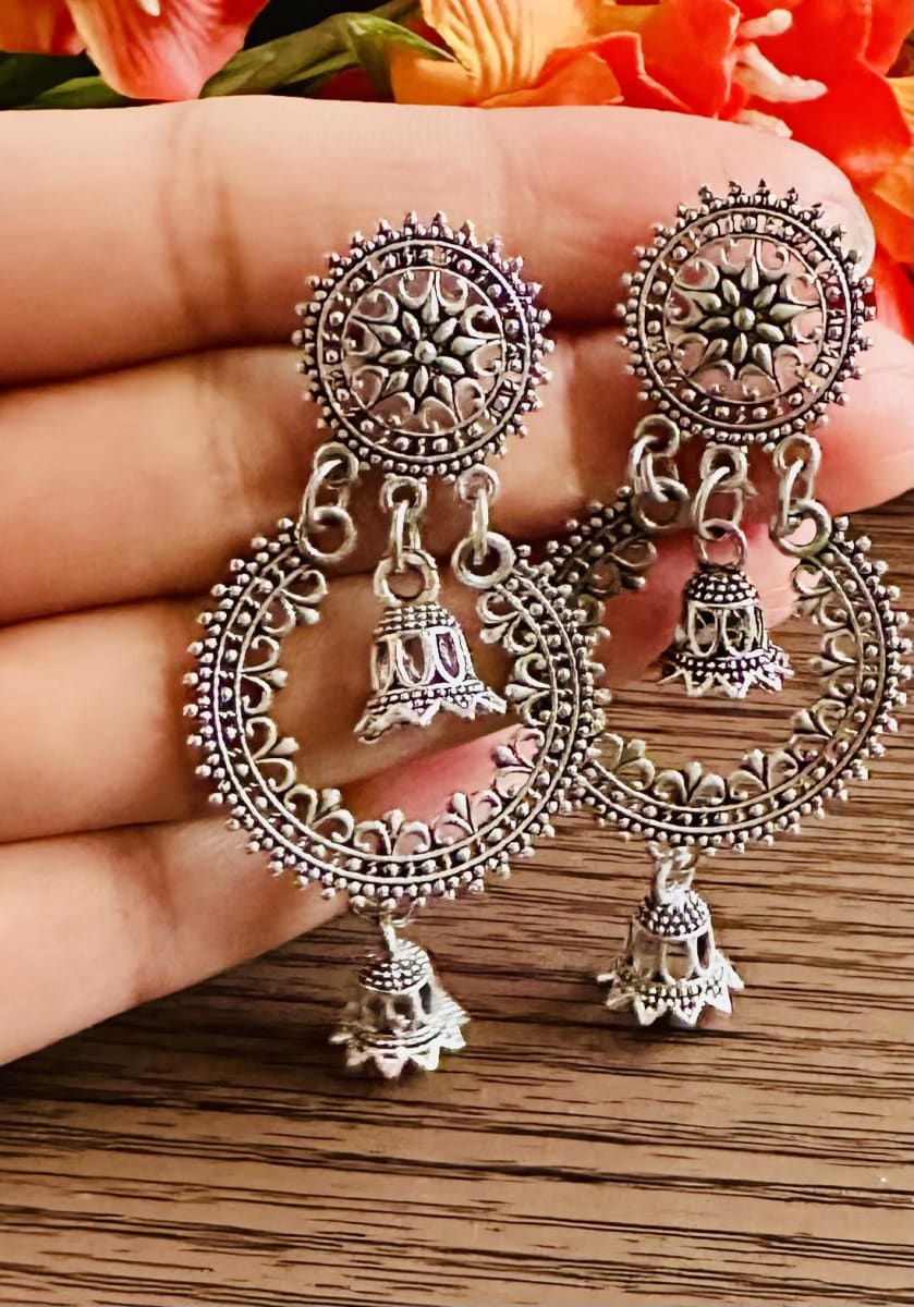 Sale!! Stylish lightweight black metal earrings photo 5