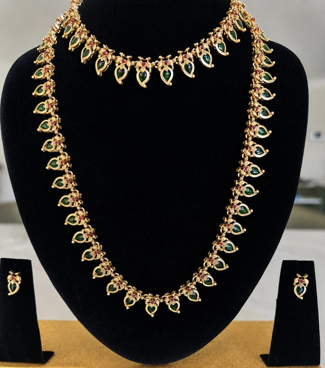 Traditional mango short/long necklace set for sale in Forde