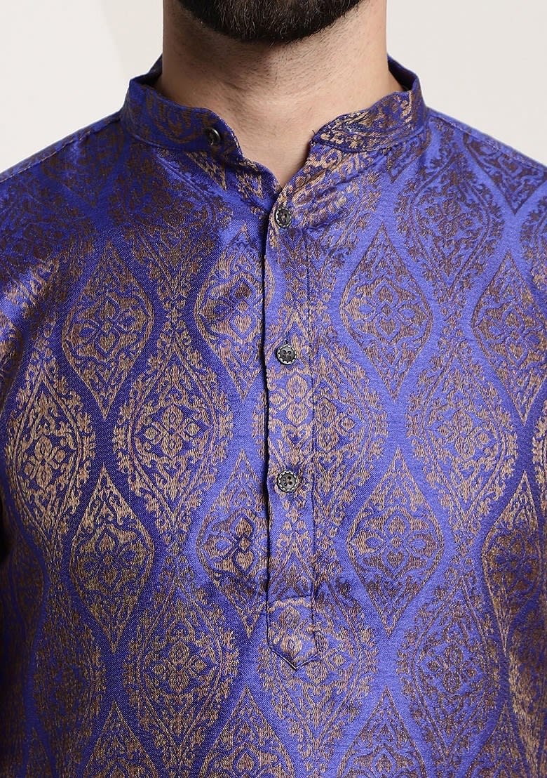 Ethnic Motifs Jacquard Kurta photo 3
